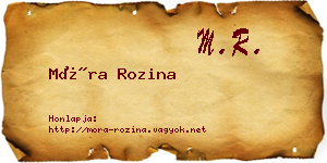 Móra Rozina névjegykártya